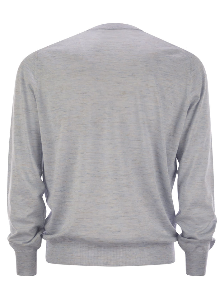 Brunello Cucinelli Men Lightweight Cashmere, Silk And Linen Jersey