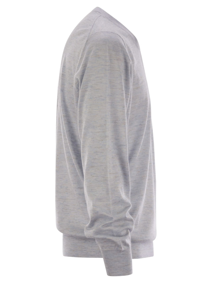 Brunello Cucinelli Men Lightweight Cashmere, Silk And Linen Jersey