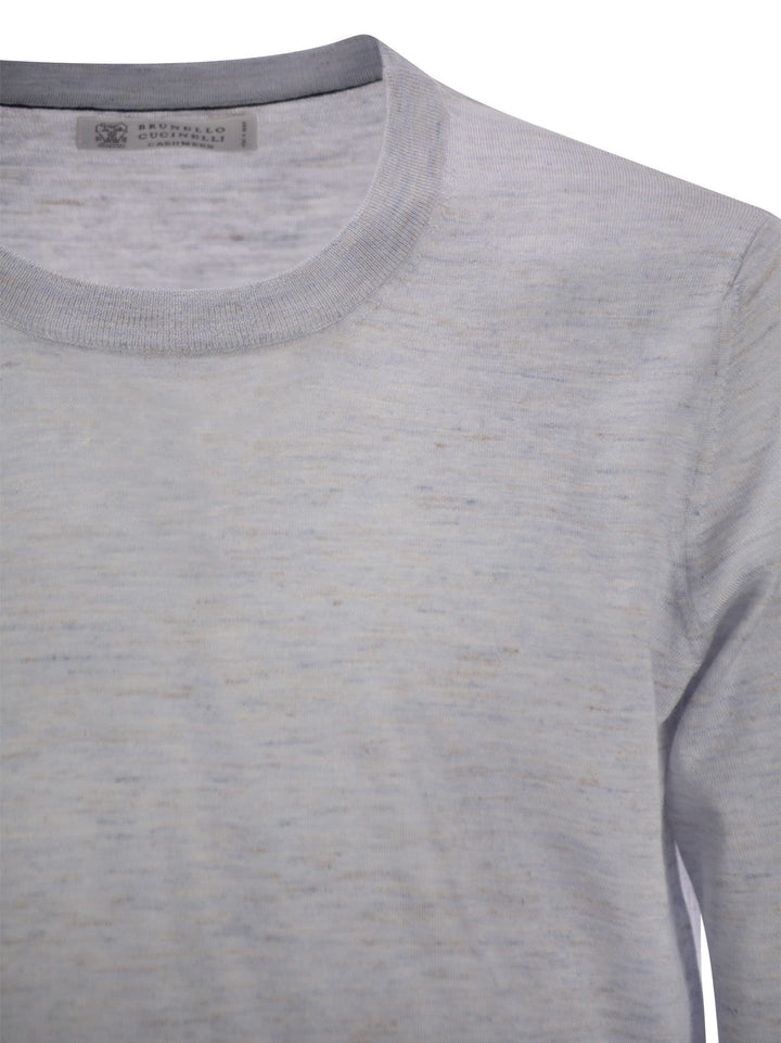 Brunello Cucinelli Men Lightweight Cashmere, Silk And Linen Jersey