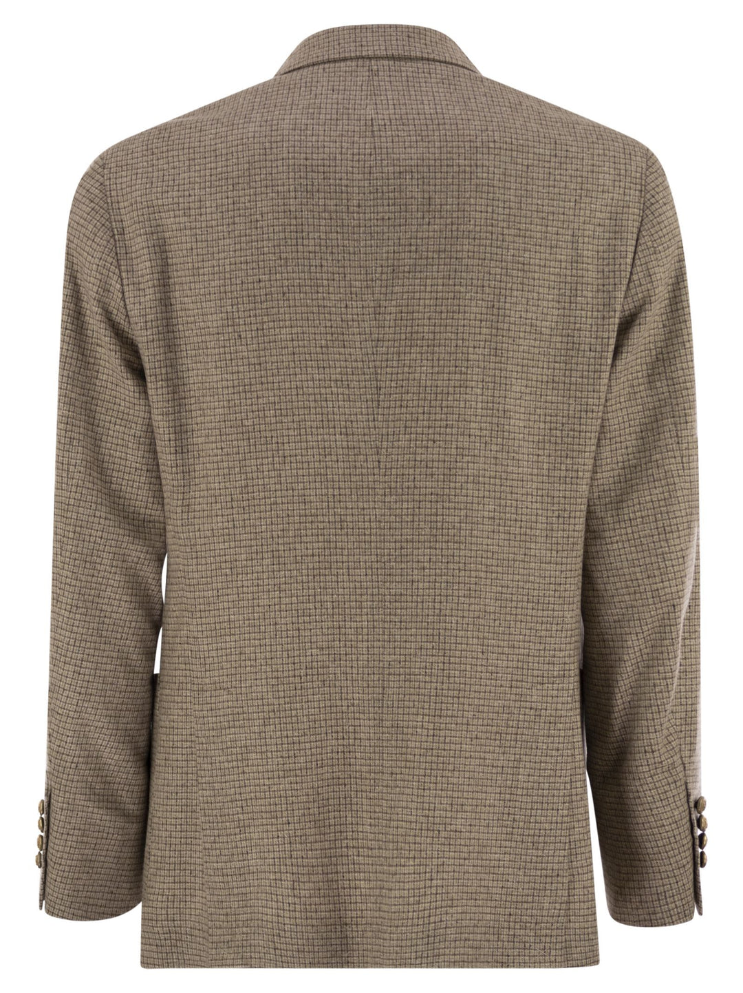 Brunello Cucinelli Men One-And-A-Half Breasted Deconstructed Jacket In Checked Flannel