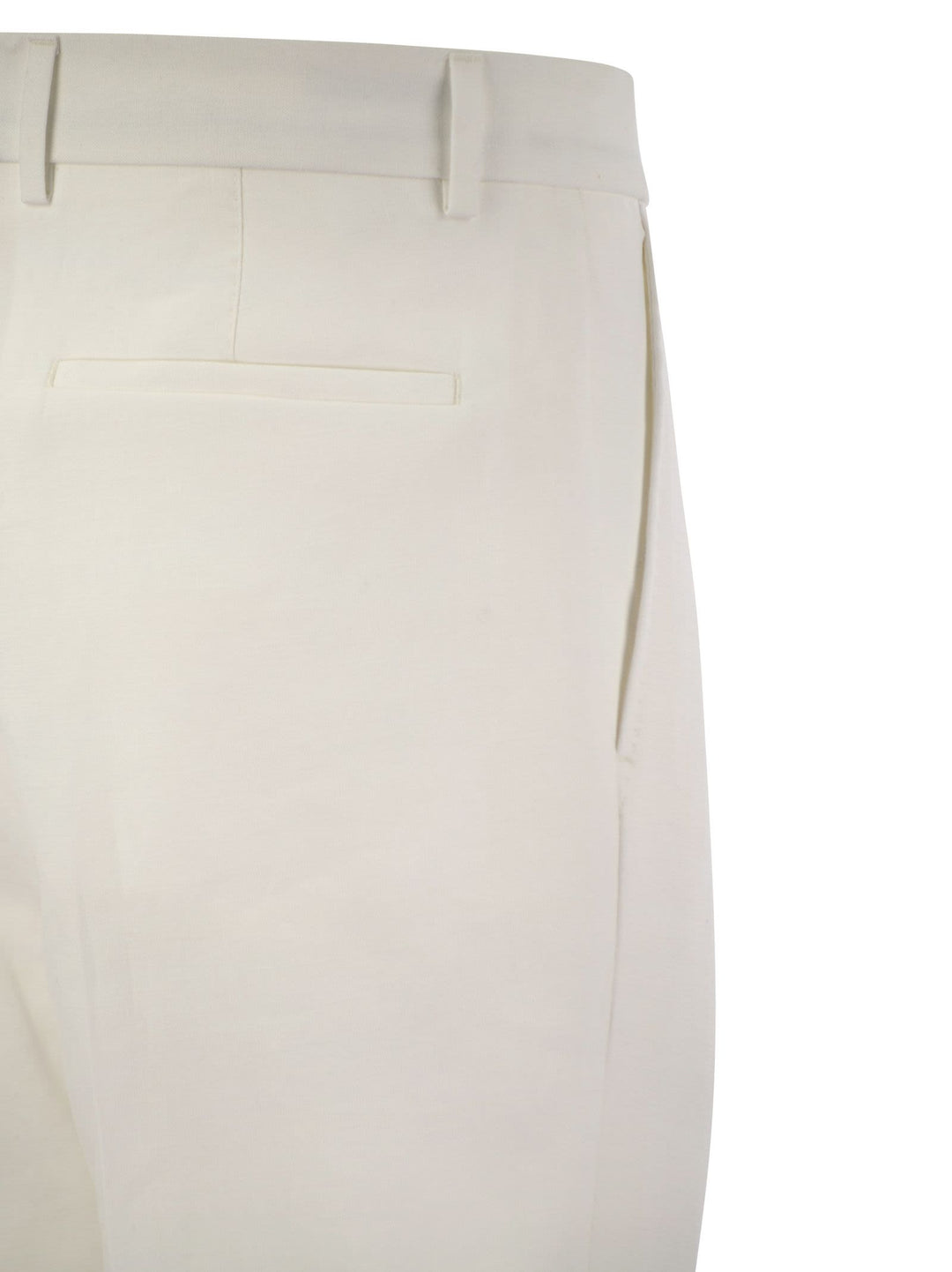 Brunello Cucinelli Men Leisure Fit Linen Trousers With Darts