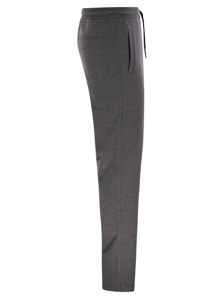 Brunello Cucinelli Men Techno Cotton Fleece Trousers