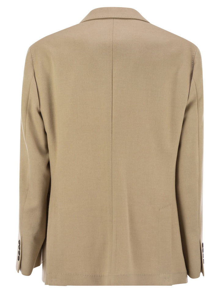 Brunello Cucinelli Men Camel Jacket With Patch Pockets