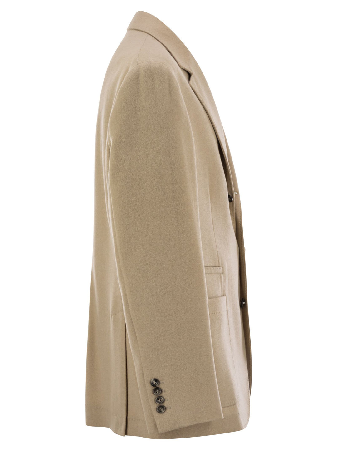Brunello Cucinelli Men Camel Jacket With Patch Pockets