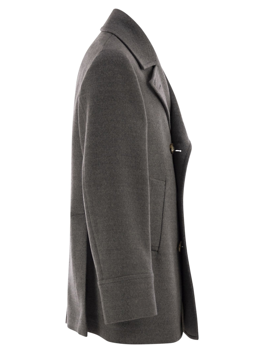 Brunello Cucinelli Men One-And-A-Half-Breasted Wool Coat