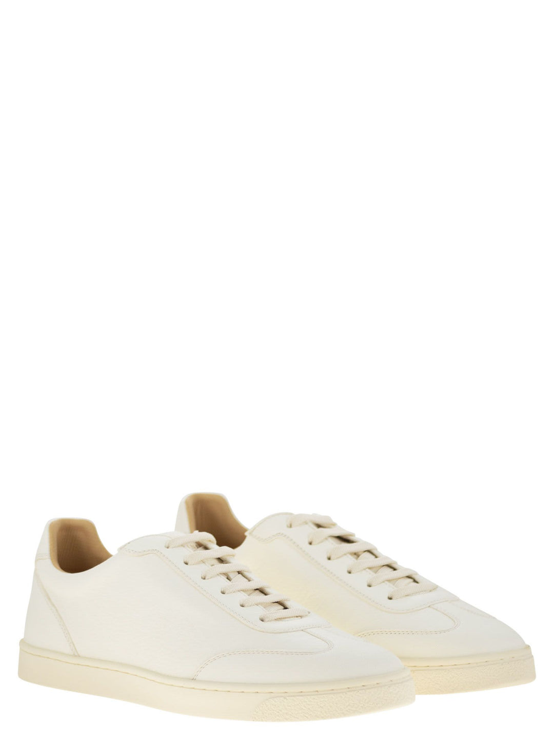 Brunello Cucinelli Men Deerskin Trainers With Latex Sole