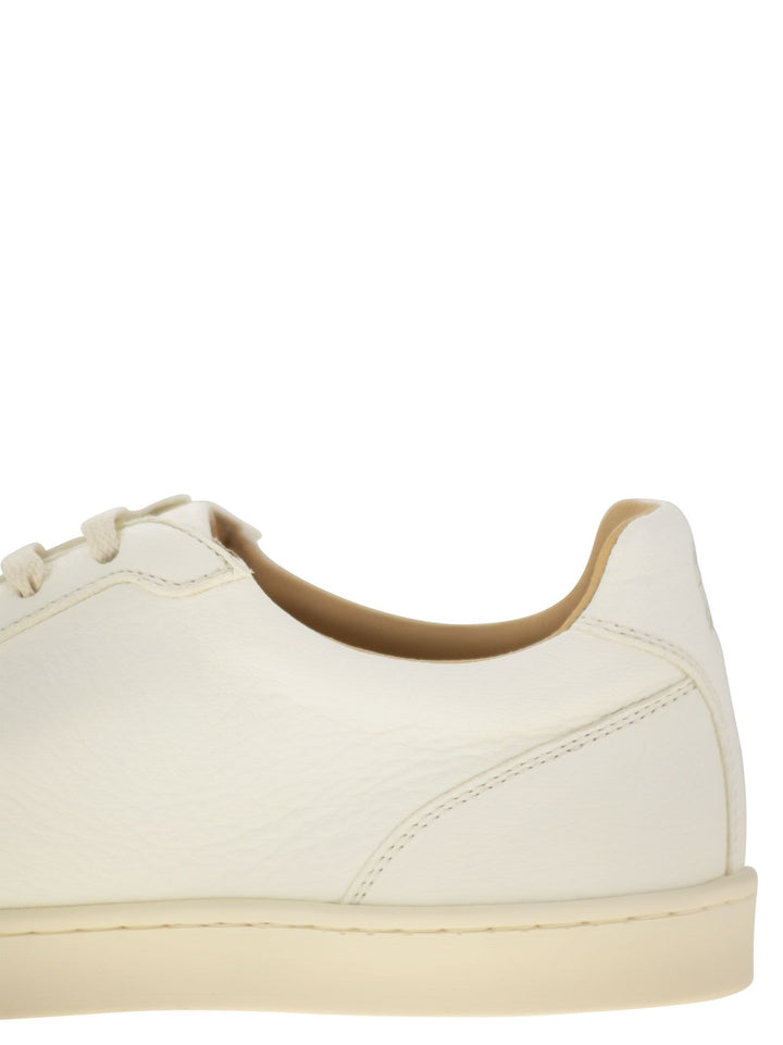 Brunello Cucinelli Men Deerskin Trainers With Latex Sole