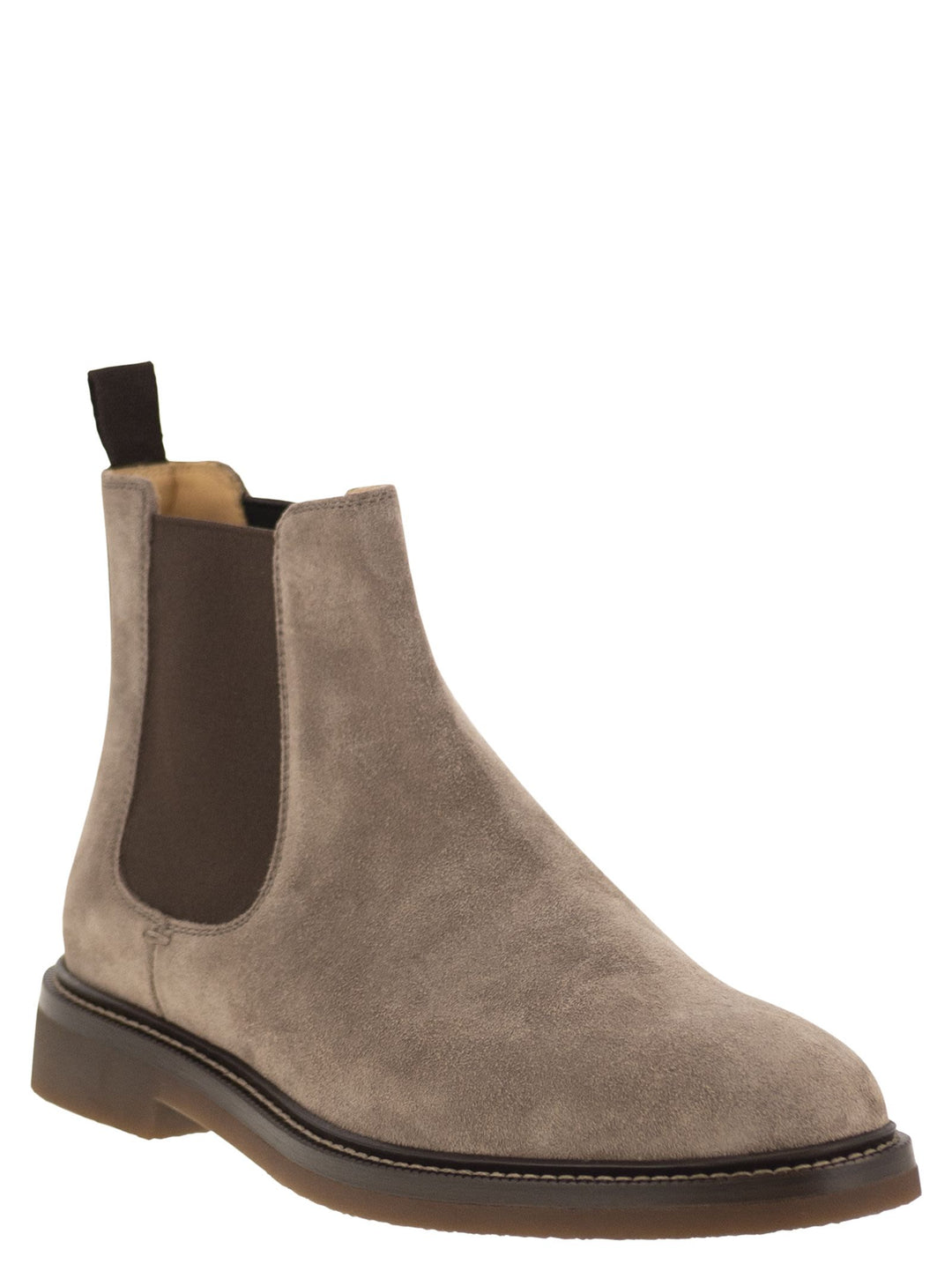 Brunello Cucinelli Men Chelsea Boot In Suede