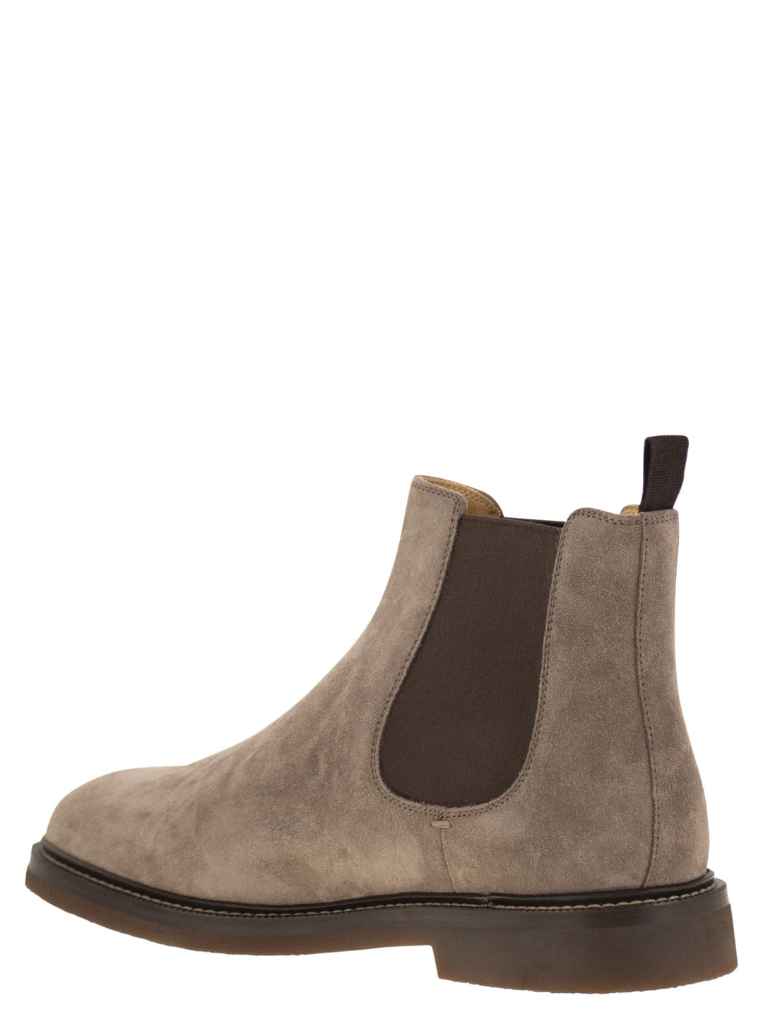 Brunello Cucinelli Men Chelsea Boot In Suede