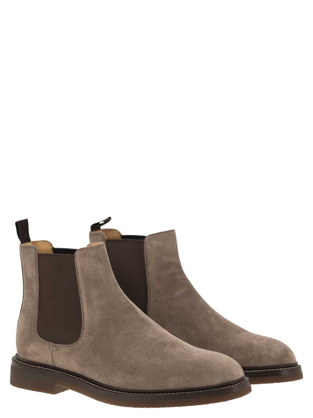Brunello Cucinelli Men Chelsea Boot In Suede