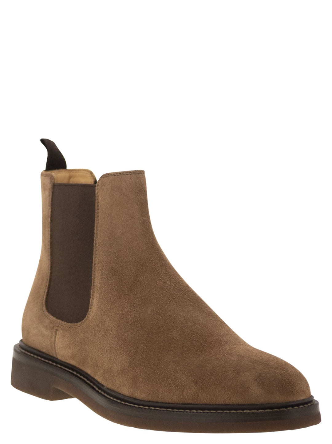 Brunello Cucinelli Men Chelsea Boot In Suede