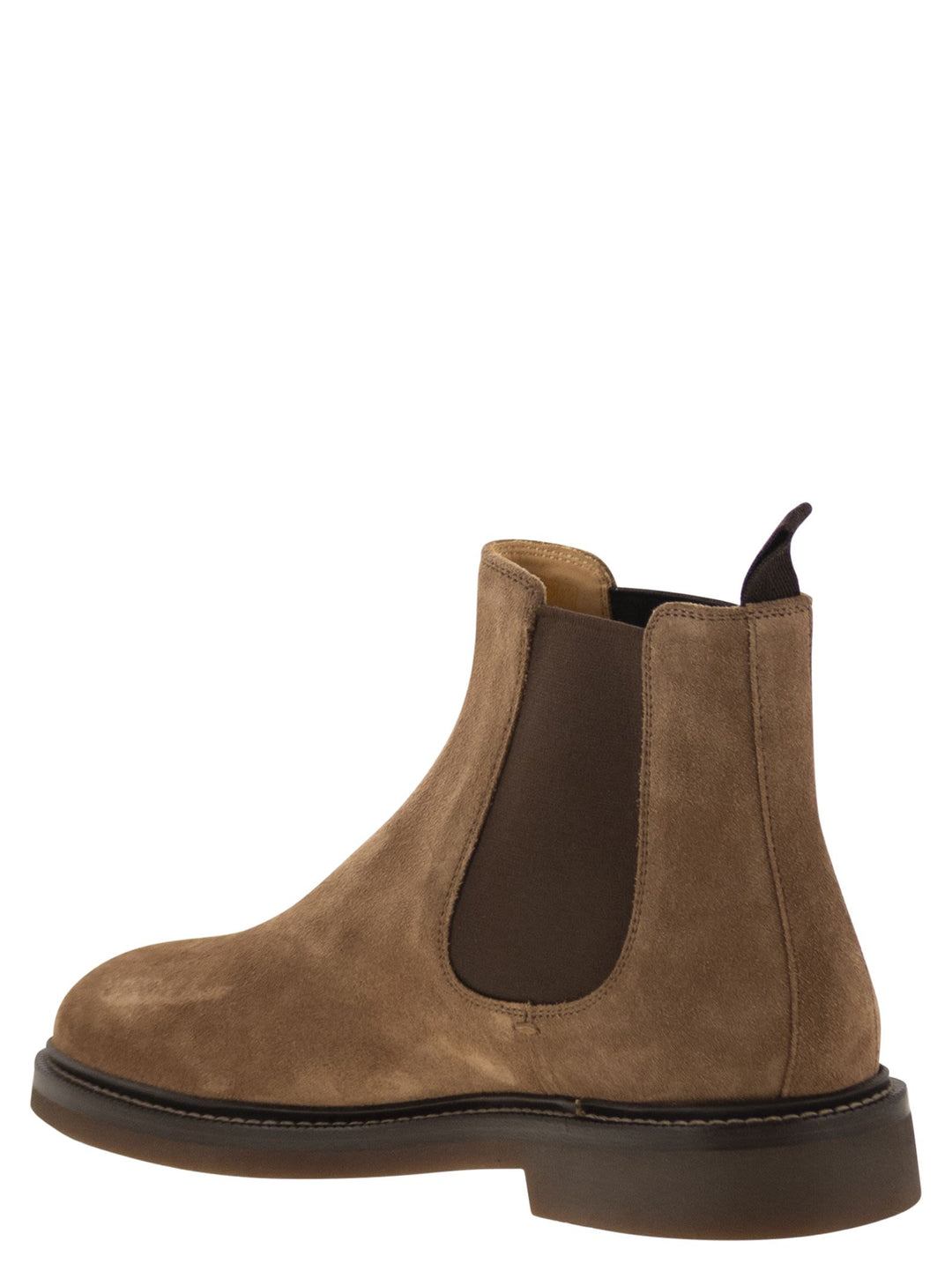 Brunello Cucinelli Men Chelsea Boot In Suede