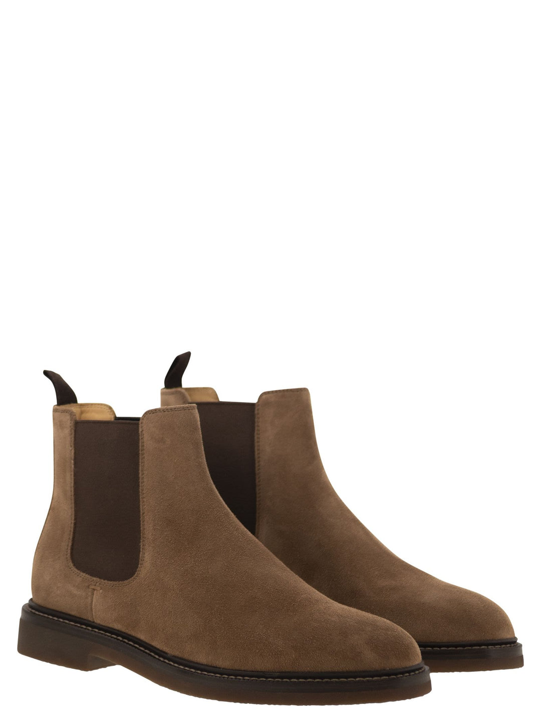 Brunello Cucinelli Men Chelsea Boot In Suede