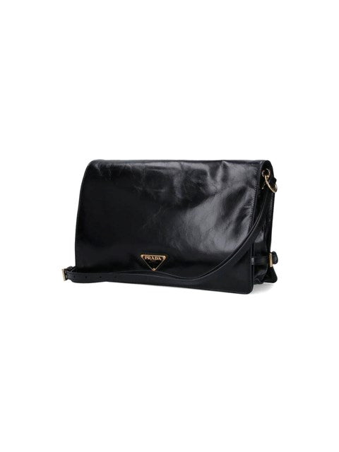 Prada Women Logo Medium Shoulder Bag