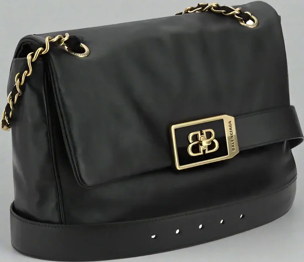 BALENCIAGA black Modu Flap Shoulder Bag
