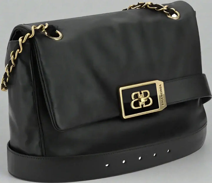 BALENCIAGA black Modu Flap Shoulder Bag