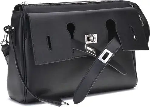 BALENCIAGA black leather Bel Air small Shoulder Bag
