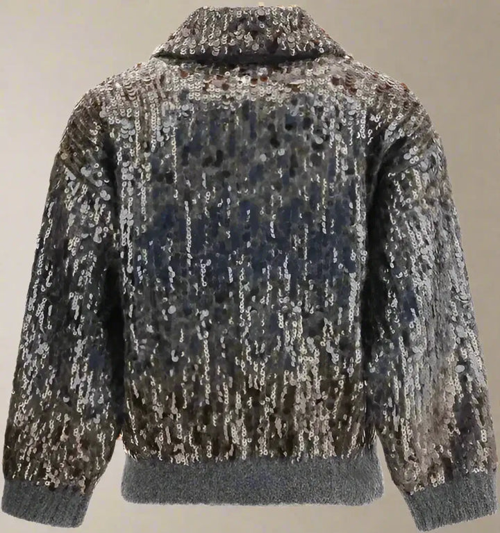 Textured patterned jacket on a white background