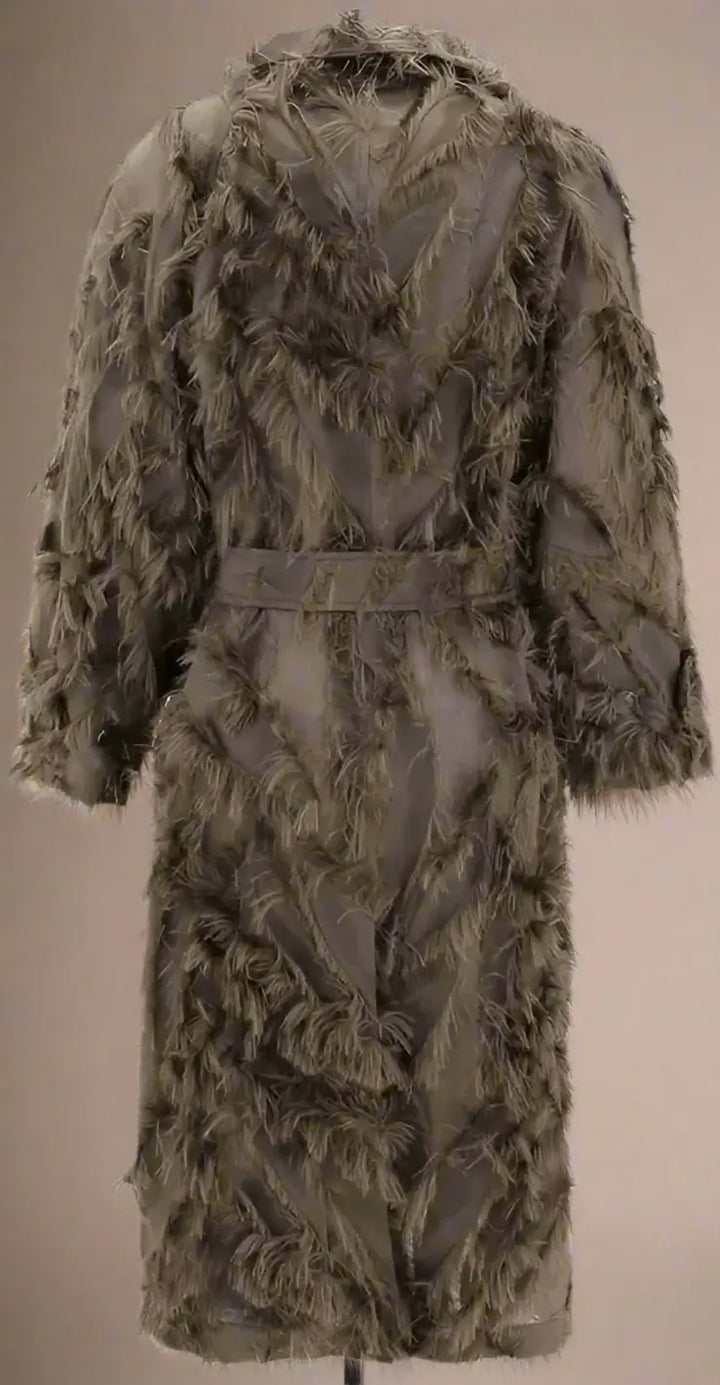 BRUNELLO CUCINELLI women's brown Coat with fur details