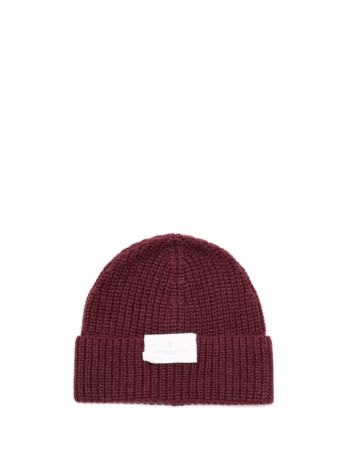 Brunello Cucinelli Men Cashmere English Rib Knit Beanie