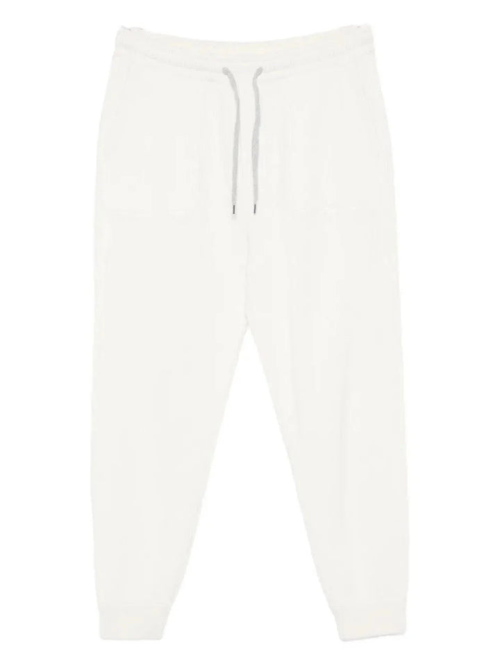 Brunello Cucinelli Men Cashmere English Rib Knit Track Pants