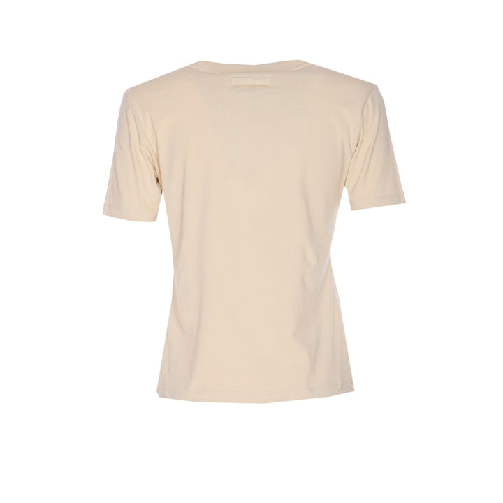 Beige t-shirt on a white background