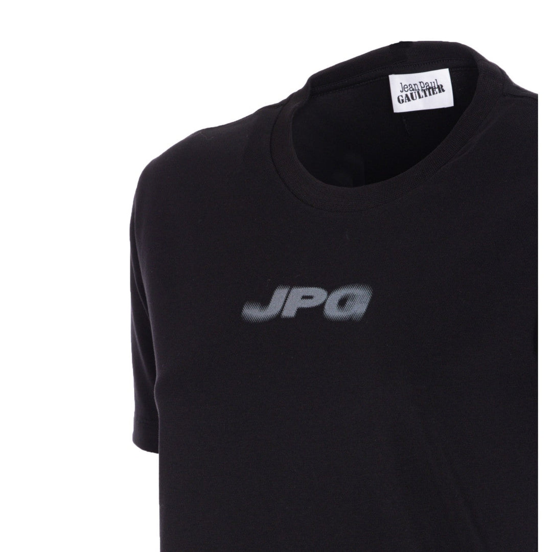 Black t-shirt with 'JPQ' logo on a white background