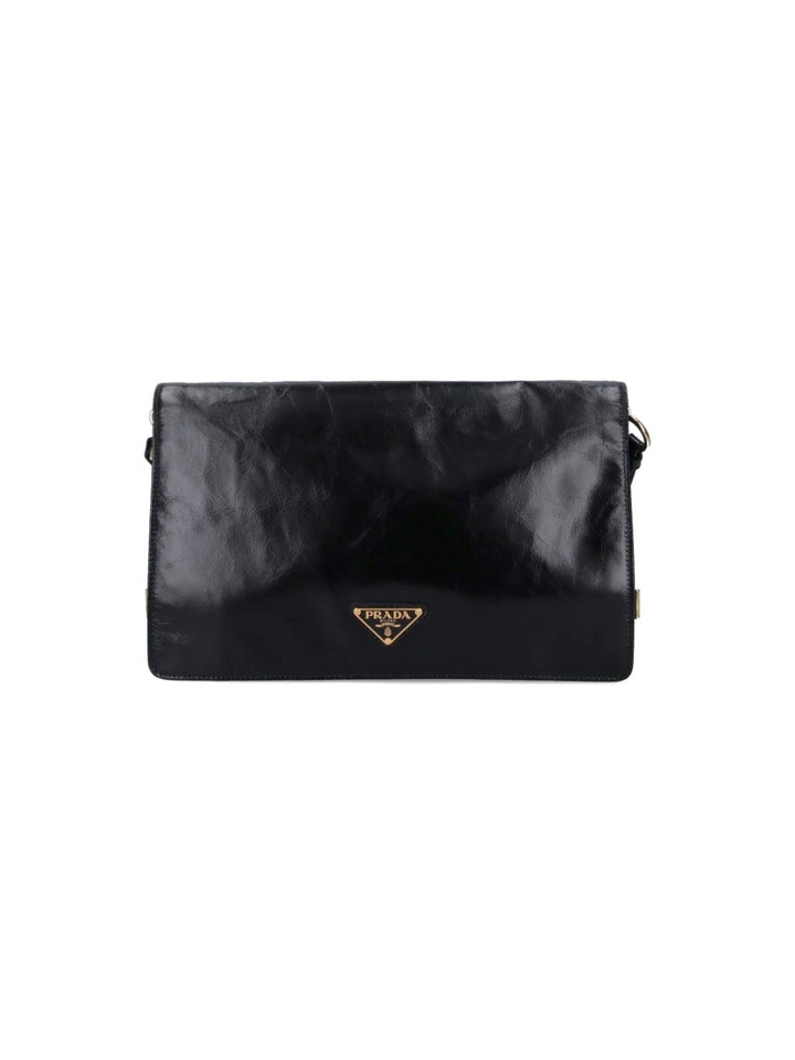 Prada Women Logo Medium Shoulder Bag