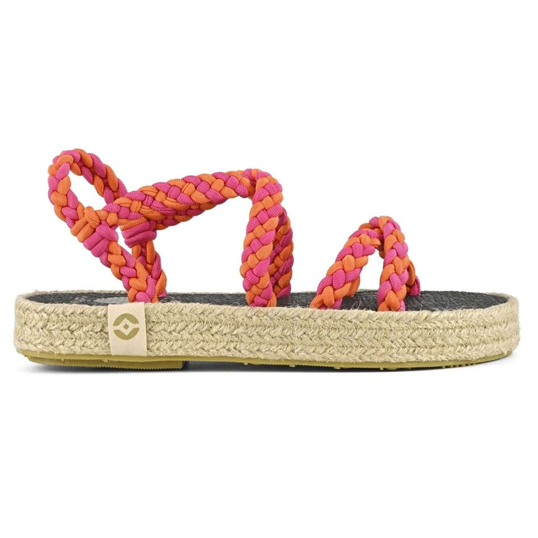 Nalho women's pink orange open toe fabric Sandals
