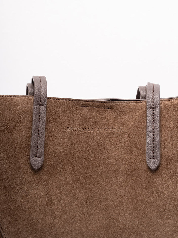 Brunello Cucinelli Women `Bc Duo` Bag In Suede With Monili