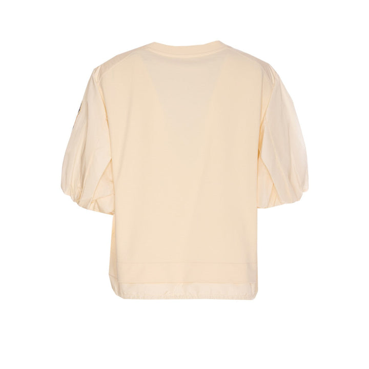 Moncler Women Cotton T-Shirt With Puff Sleeves