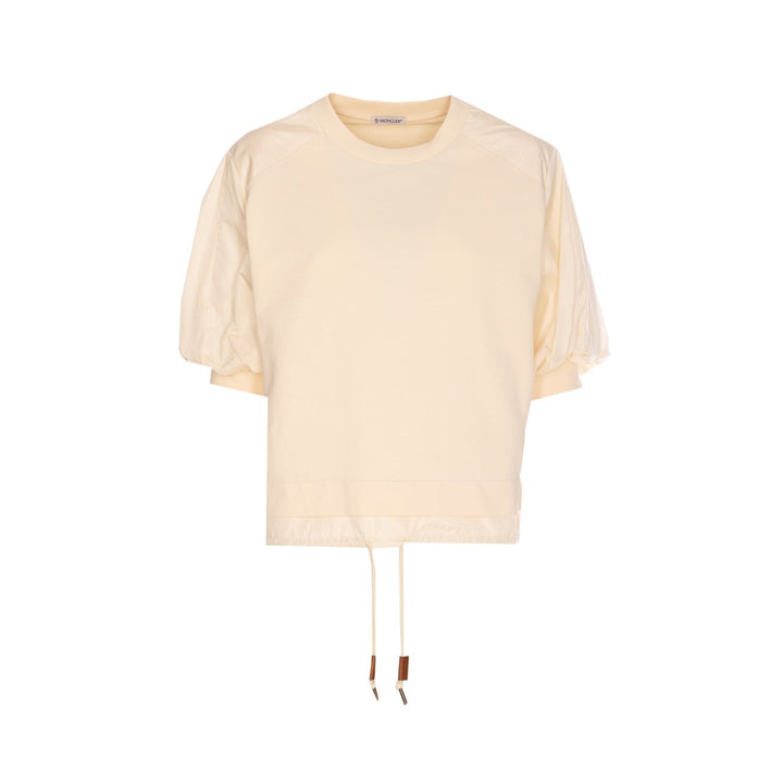 Moncler Women Cotton T-Shirt With Puff Sleeves
