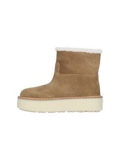 Prada Women Logo Shearling Boots