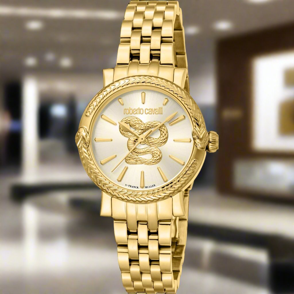 Roberto Cavalli By Franck Muller women's serpent logo Watches