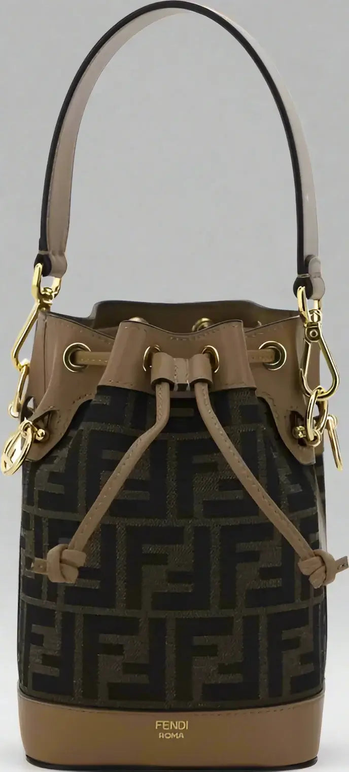 FENDI brown Mon Tresor Mini Bucket Bag