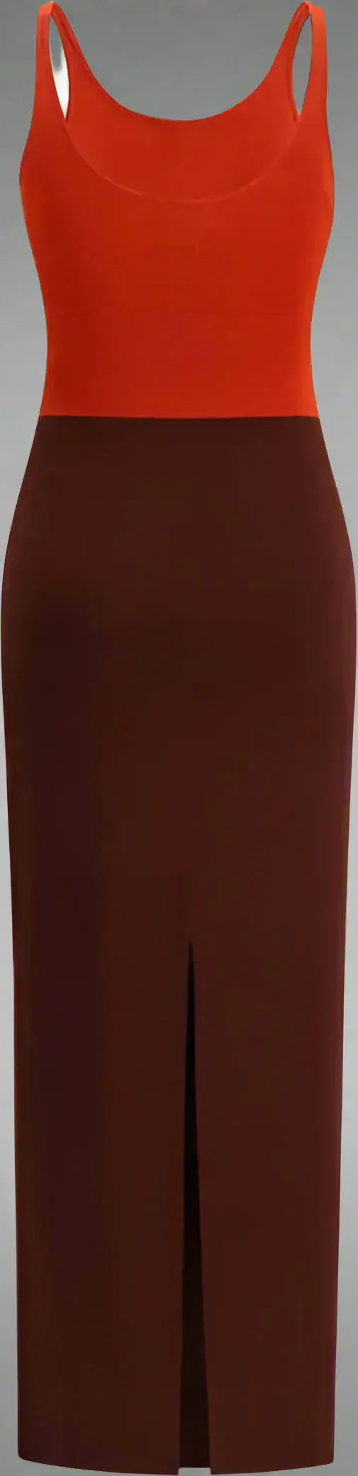 FENDI red brown Long knit Dress