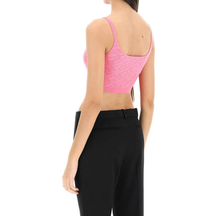 Versace La Greca Cropped Top Women