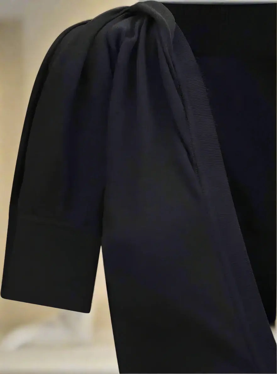 FERRAGAMO black Asymmetrical knit Dress