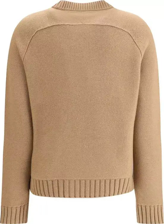 Beige sweater on a white background