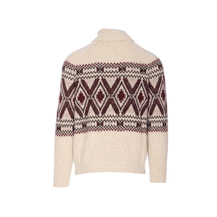 Brunello Cucinelli Men Geometric Jacquard High Neck Sweater