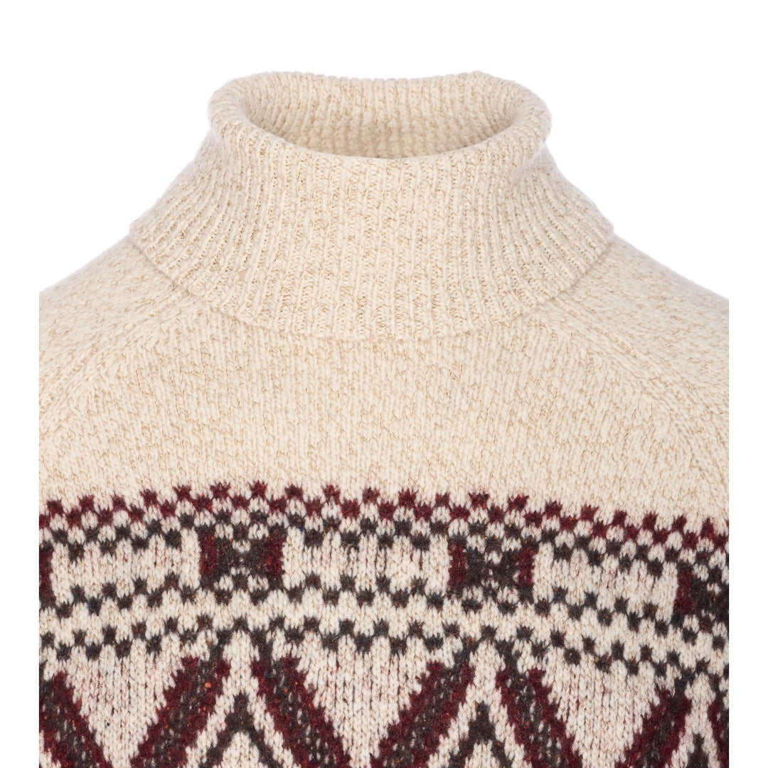 Brunello Cucinelli Men Geometric Jacquard High Neck Sweater