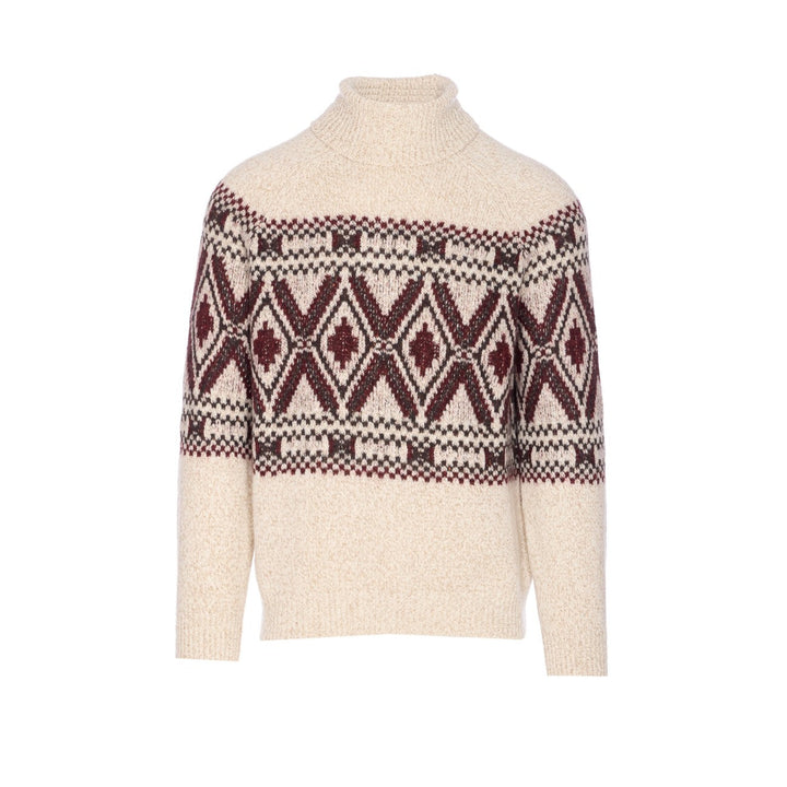 Brunello Cucinelli Men Geometric Jacquard High Neck Sweater