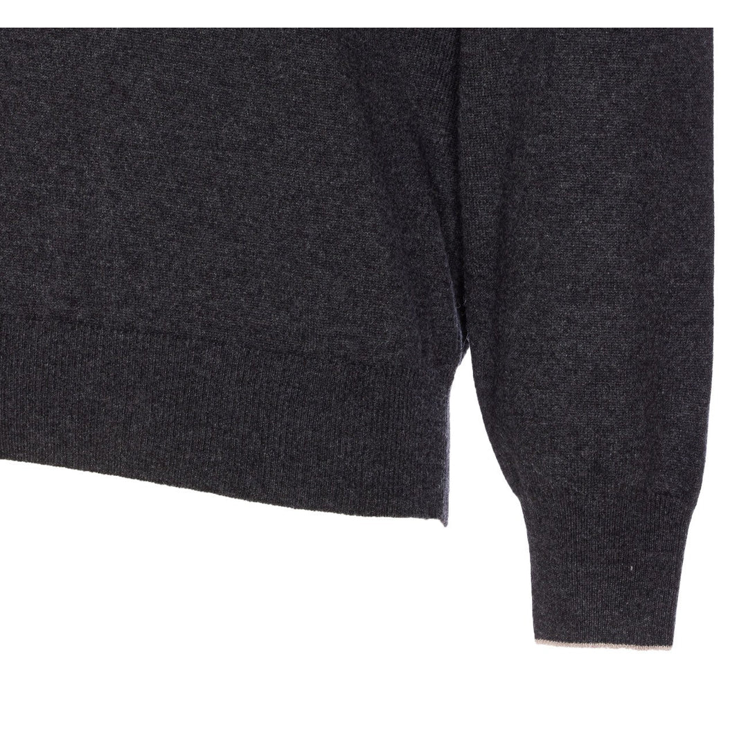 Brunello Cucinelli Men Half Zip Cashmere Sweater
