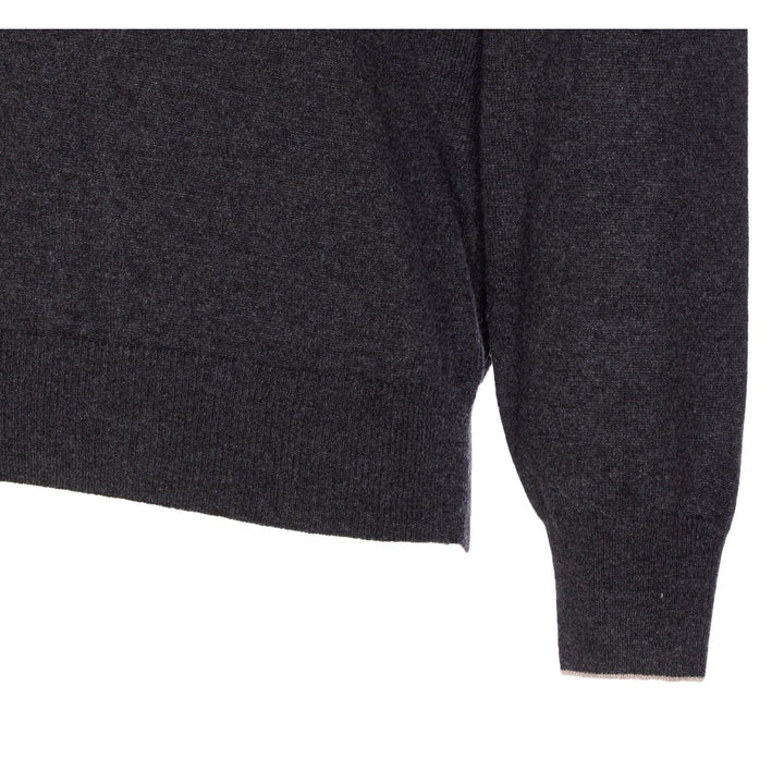 Brunello Cucinelli Men Half Zip Cashmere Sweater