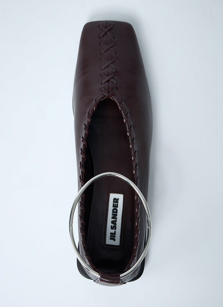 Jil Sander Women Leather Ballerina Flats