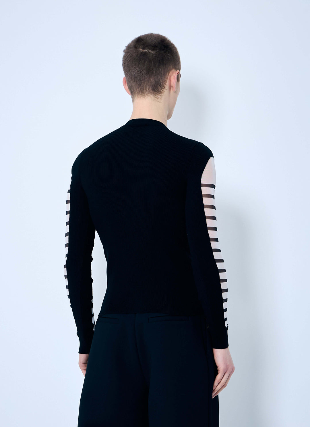 Jean Paul Gaultier Men Marniniere Mesh And Knit Top