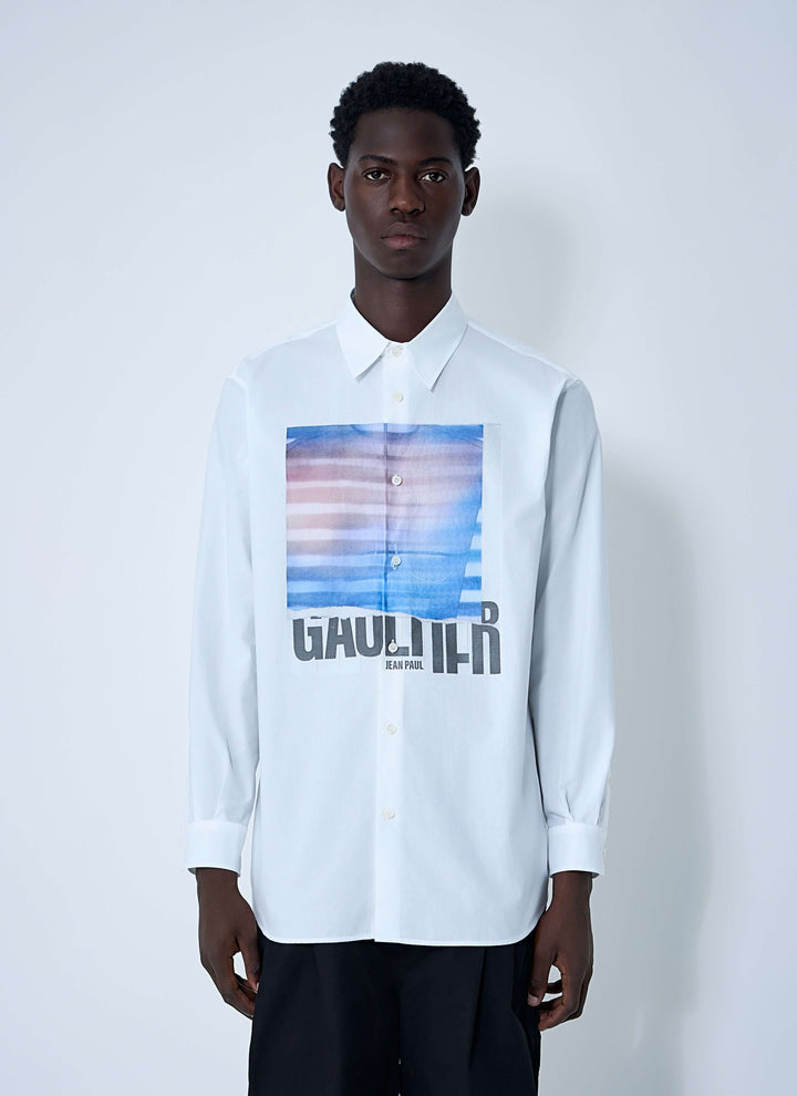 Jean Paul Gaultier Men Logo Print Button-Down Shirt