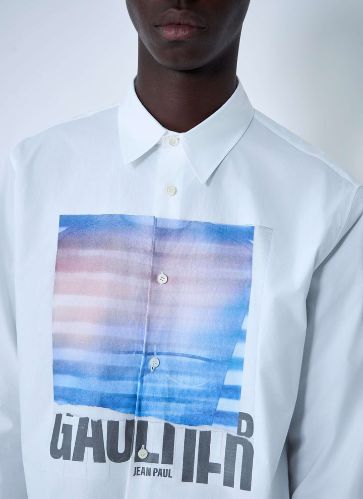 Jean Paul Gaultier Men Logo Print Button-Down Shirt