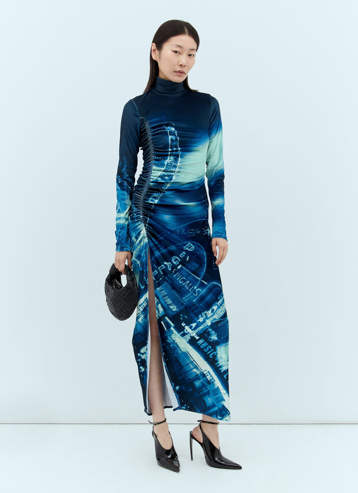 Jean Paul Gaultier Women Pigalle Gathered Velvet Dress