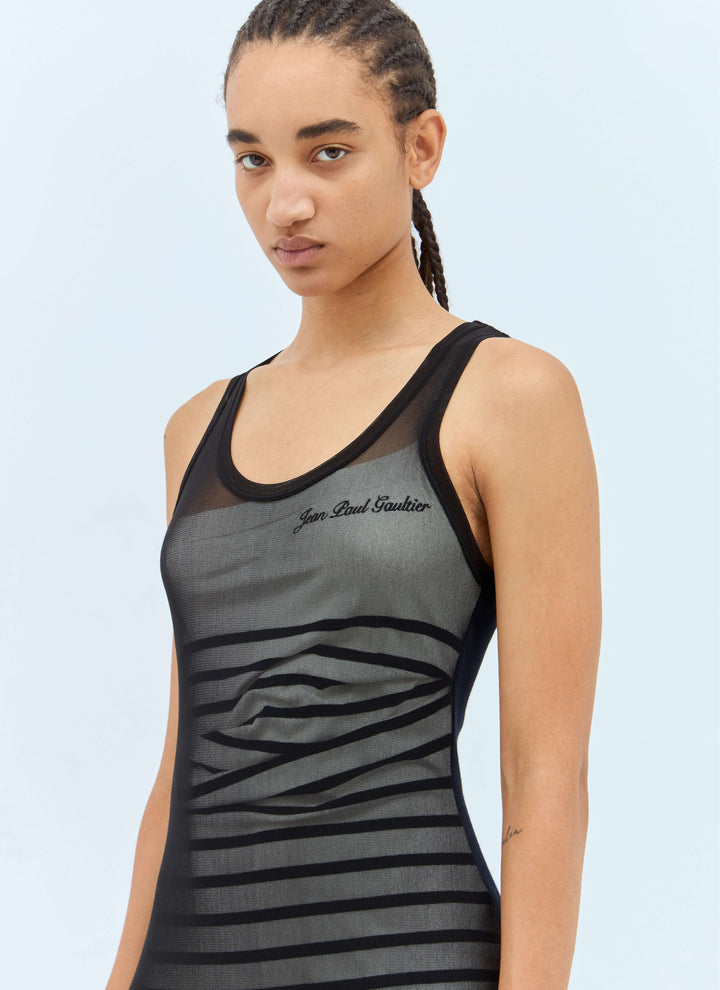 Jean Paul Gaultier Women Ribbed Mariniere Maxi Dress